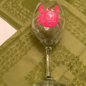 Crazy Crab Stemmed Glass